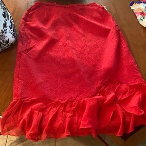 Red skirt by plaza south in size 8p